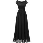Reduzierte Schwarze Dresstells Maxi Lange Abendkleider aus Chiffon maschinenwaschbar für Damen Größe L für den für den Frühling 