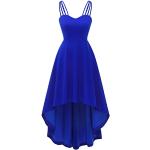 Reduzierte Royalblaue Elegante Ärmellose Dresstells Maxi Lange Abendkleider aus Chiffon für Damen Größe XXL 