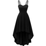 Schwarze Elegante Dresstells Maxi Lange Abendkleider aus Chiffon für Damen Größe 3 XL 