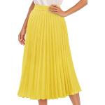 Gelbe Casual Dresstells Chiffonröcke aus Chiffon für Damen Größe M 