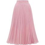 Rosa Elegante Dresstells Chiffonröcke aus Chiffon für Damen Übergrößen für den für den Sommer 