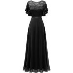 Schwarze Elegante Langärmelige Dresstells Mini V-Ausschnitt Abendkleider A-Linie mit Insekten-Motiv für Damen Übergrößen für Hochzeitsgäste für den für den Sommer 