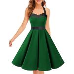 Grüne Vintage Dresstells Herzförmige Neckholderkleider für Damen Größe XXL 