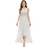 Weiße Elegante Dressystar Maxi Lange Abendkleider aus Chiffon für Damen Größe L für die Braut 