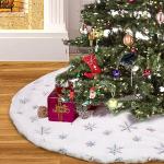 Bunte Runde Weihnachtsbaumdecken aus Kunstfell 