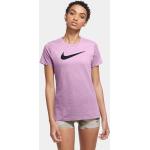 Reduzierte Lila Kurzärmelige Nike Dri-Fit T-Shirts für Damen Größe M 