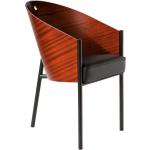 Mahagonifarbene Driade Costes Designer Stühle furniert aus Leder Breite 0-50cm, Höhe 0-50cm, Tiefe 50-100cm 