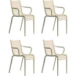 Nudefarbene Driade Pip-e Gartenstühle & Balkonstühle matt aus Polyrattan Outdoor Breite 50-100cm, Höhe 50-100cm, Tiefe 50-100cm 4-teilig 