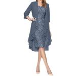 Mauvefarbene Elegante Maxi Lange Abendkleider mit Cutwork aus Chiffon für Damen Größe 4 XL für die Braut für den für den Herbst 