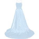 Hellblaue Blumenmuster Vintage Cinderella Schulterfreie Kurze Abendkleider mit Meer-Motiv mit Glitzer aus Chiffon für Damen Übergrößen für die Braut für den für den Sommer 