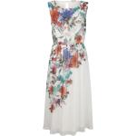 Offwhitefarbene Blumenmuster Ethno Alba Moda Chiffon-Abendkleider aus Chiffon für Damen für den für den Sommer 