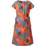 Korallenrote Waschbär Bio Nachhaltige Sommerkleider mit Knopf aus Baumwolle für Damen Größe L für den für den Sommer 