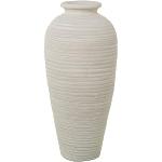 Weiße 60 cm DRW Bodenvasen & Vasen für Pampasgras 60 cm matt aus Keramik 