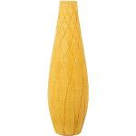 Gelbe 80 cm DRW Bodenvasen & Vasen für Pampasgras 80 cm aus Keramik 