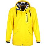 Reduzierte Gelbe Wasserdichte Winddichte Dry Fashion Regenjacken mit Reißverschluss enganliegend für Herren Größe 6 XL 