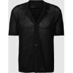 Schwarze Unifarbene Halblangärmelige Drykorn Regular Fit Hemden aus Baumwolle für Herren Größe XXL 