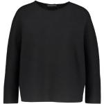 Schwarze Unifarbene Langärmelige Drykorn Rundhals-Ausschnitt Kaschmir-Pullover aus Baumwolle Handwäsche für Damen Größe XS 