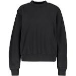 Reduzierte Schwarze Unifarbene Drykorn Rundhals-Ausschnitt Damensweatshirts aus Baumwolle mit Kapuze Größe XL 