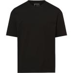 Schwarze Unifarbene Drykorn Rundhals-Ausschnitt T-Shirts für Herren Übergrößen 