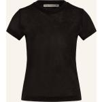 Schwarze Drykorn T-Shirts mit Glitzer aus Polyamid für Damen Größe S 