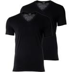 Schwarze Unifarbene DSQUARED2 V-Ausschnitt T-Shirts für Herren Größe 3 XL 2-teilig 