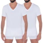 Reduzierte Weiße DSQUARED2 V-Ausschnitt T-Shirts aus Baumwolle für Herren Größe S 2-teilig 