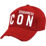 Reduzierte Rote DSQUARED2 Snapback-Caps mit Schnalle aus Baumwolle 