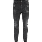 Reduzierte Schwarze DSQUARED2 Slim Fit Jeans aus Baumwolle für Herren Größe XS 
