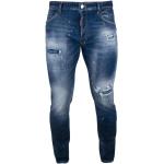 Reduzierte Blaue DSQUARED2 Skinny Jeans Faded aus Denim für Herren Größe S 