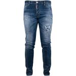 Reduzierte Blaue Bestickte DSQUARED2 Cool Guy Ripped Jeans & Zerrissene Jeans Faded mit Reißverschluss aus Baumwolle für Herren Größe XXL 