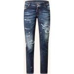 Reduzierte Marineblaue DSQUARED2 Ripped Jeans & Zerrissene Jeans aus Baumwolle für Damen 