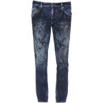 Reduzierte Blaue Blumenmuster DSQUARED2 Skinny Jeans aus Baumwolle für Herren Größe XS 