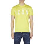 Reduzierte Gelbe DSQUARED2 T-Shirts aus Baumwolle für Herren Größe XL 