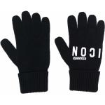 Schwarze DSQUARED2 Strick-Handschuhe für Herren Einheitsgröße 