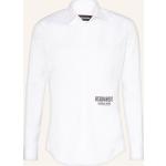 Weiße DSQUARED2 Kentkragen Hemden mit Kent-Kragen aus Baumwolle für Herren Übergrößen 