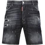 Schwarze DSQUARED2 Jeans-Shorts aus Baumwollmischung für Herren Übergrößen für den für den Sommer 