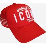 Rote Bestickte DSQUARED2 Snapback-Caps aus Baumwolle Handwäsche für Herren Einheitsgröße 
