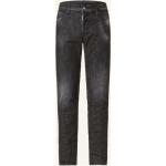 Reduzierte Schwarze DSQUARED2 Slim Fit Jeans aus Baumwolle für Herren 