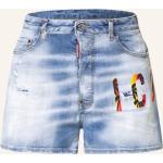 Reduzierte Marineblaue DSQUARED2 Baggy-Shorts aus Baumwolle für Damen Größe M für den für den Sommer 