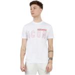 Reduzierte Weiße DSQUARED2 T-Shirts aus Baumwolle für Herren Größe XS 