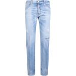 Reduzierte Hellblaue Bestickte DSQUARED2 Ripped Jeans & Zerrissene Jeans mit Reißverschluss aus Baumwolle für Herren Größe S 