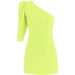 Reduzierte Grüne DSQUARED2 Mini One Shoulder One-Shoulder-Kleider mit Puffärmeln mit Reißverschluss aus Jersey für Damen Größe S 