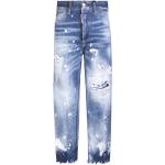 Reduzierte Blaue Bestickte DSQUARED2 Ripped Jeans & Zerrissene Jeans mit Reißverschluss aus Baumwolle für Damen 