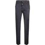 Reduzierte Schwarze Bestickte DSQUARED2 Slim Fit Jeans mit Reißverschluss aus Baumwolle für Herren Größe M 