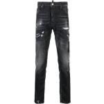 Reduzierte Schwarze DSQUARED2 Slim Fit Jeans aus Denim enganliegend für Herren Größe S 