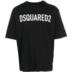 Reduzierte Schwarze Kurzärmelige DSQUARED2 Rundhals-Ausschnitt T-Shirts aus Baumwolle für Herren Größe S 