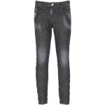 Reduzierte Schwarze Bestickte Elegante DSQUARED2 Slim Fit Jeans aus Denim für Herren Größe S 