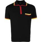 Schwarze Gestreifte Kurzärmelige DSQUARED2 Shirts mit Tasche mit Reißverschluss für Herren 