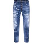 Blaue Bestickte Skater DSQUARED2 Ripped Jeans & Zerrissene Jeans aus Baumwollmischung für Herren Größe S 