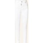 Reduzierte Weiße DSQUARED2 Skinny Jeans mit Reißverschluss aus Baumwolle für Damen Größe M 